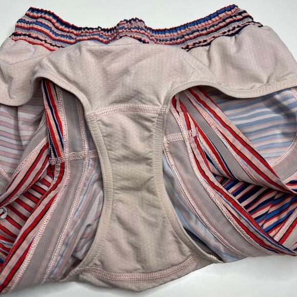 Lululemon Athletica Make A Move Shorts Twisted Dune Striped Pink Alarming Size 4 - Picture 14 of 16